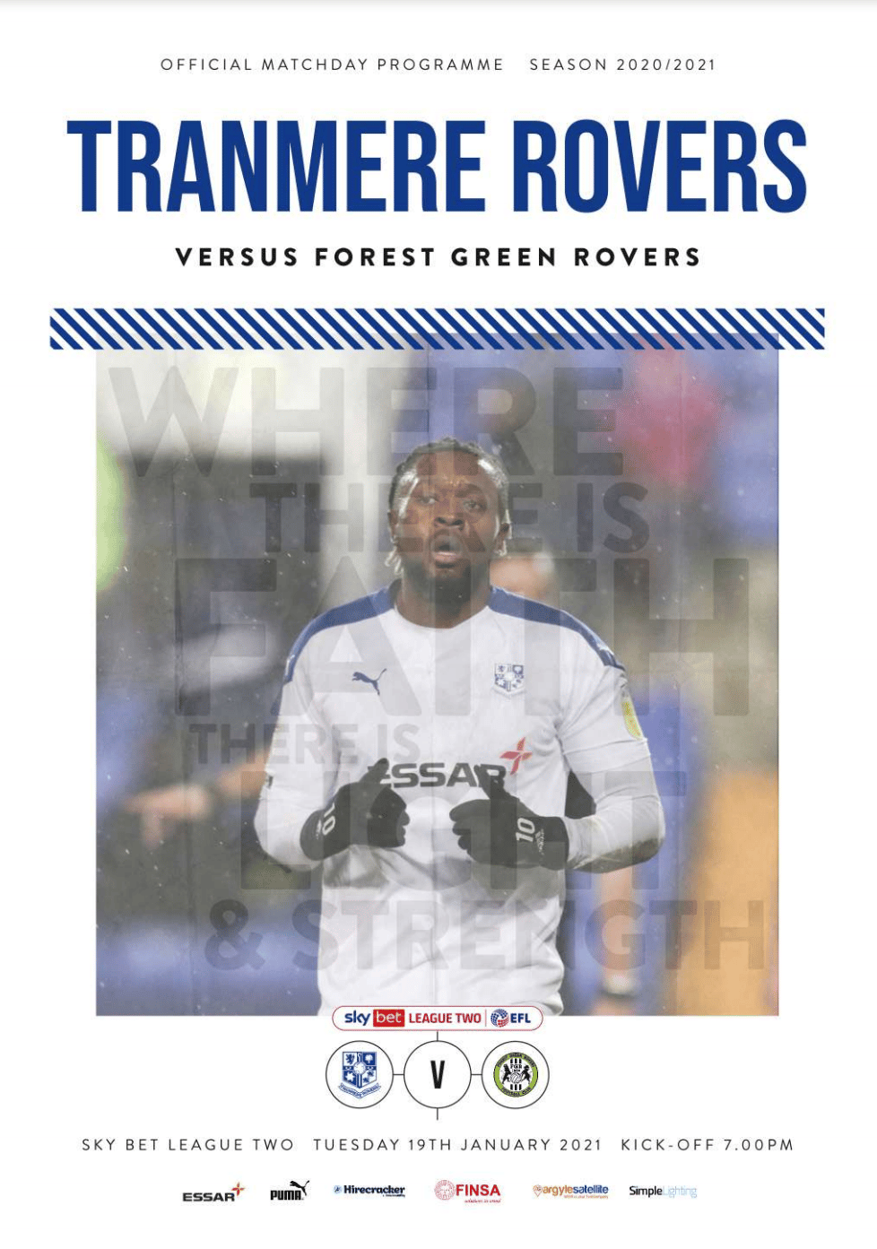 Tranmere Rovers v Forest Green Rovers match programme